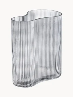 Vaso Di Design In Vetro Soffiato Con Rilievo Scanalato Dawn