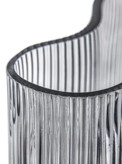 Vaso Di Design In Vetro Soffiato Con Rilievo Scanalato Dawn