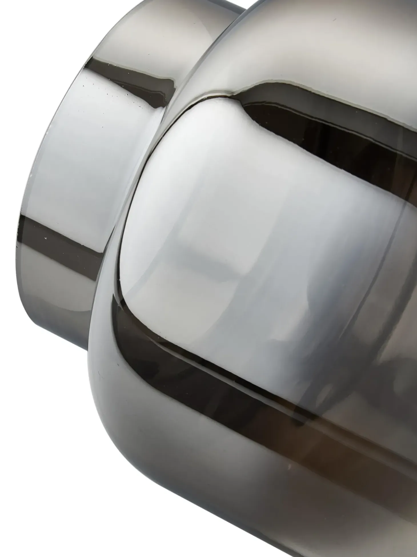 Vaso In Vetro Soffiato Con Riflessi Cromati Uma