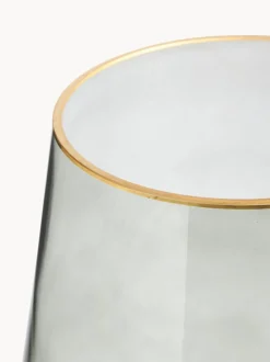 Vaso In Vetro Soffiato Con Bordo Dorato Joyce