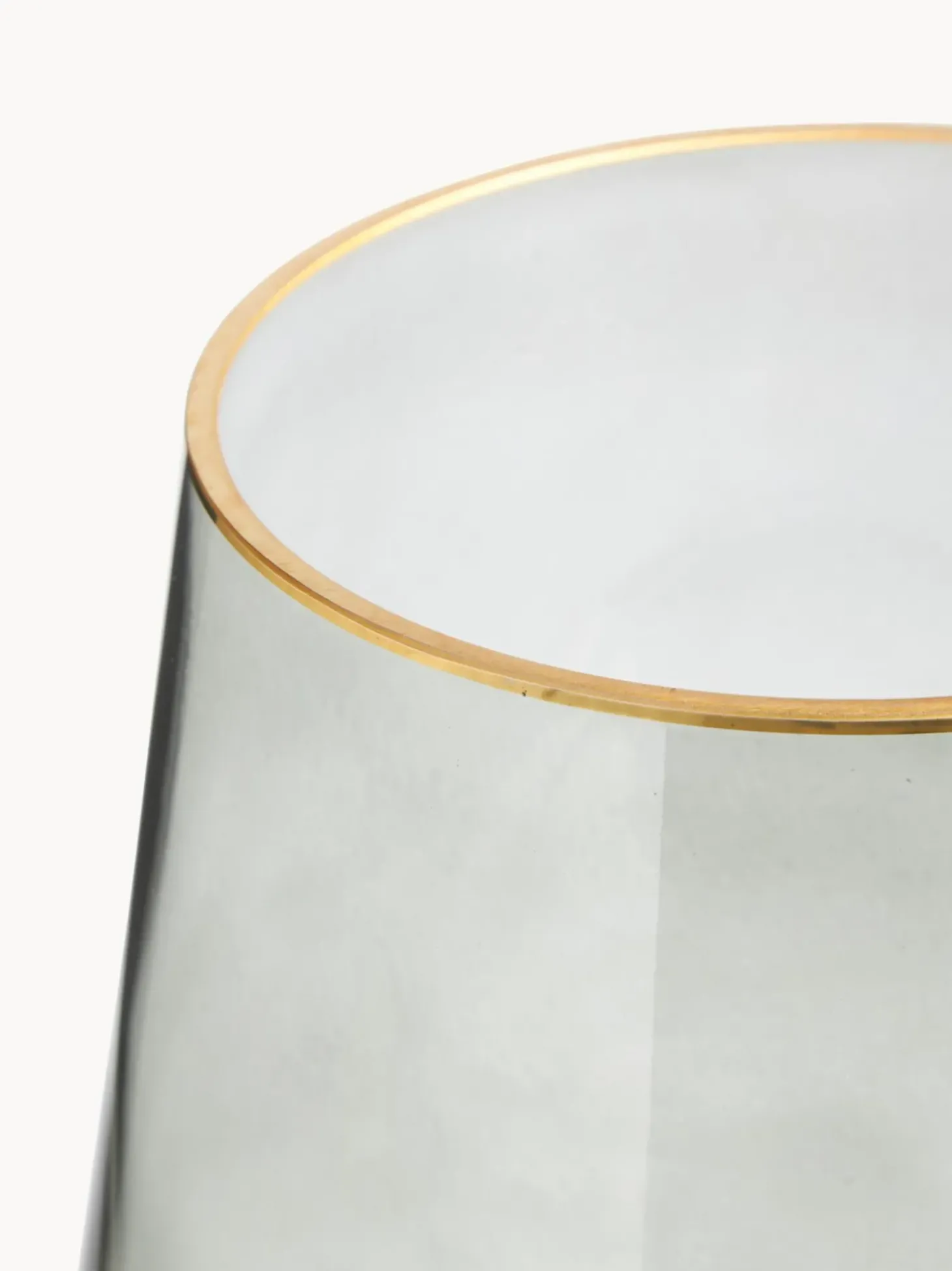 Vaso In Vetro Soffiato Con Bordo Dorato Joyce