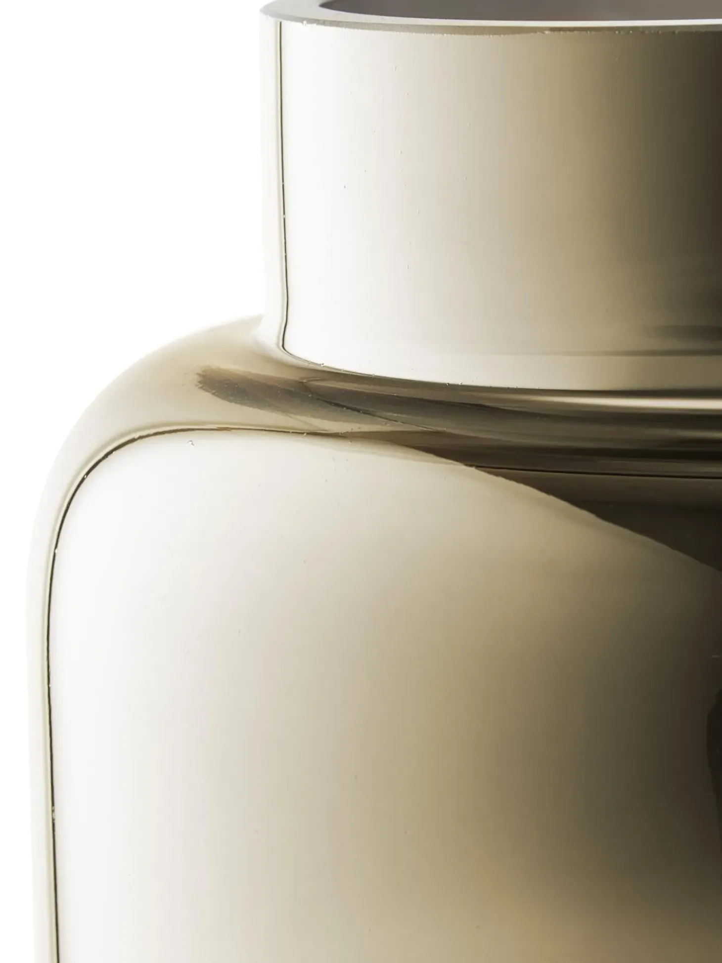 Vaso In Vetro Soffiato Con Riflessi Dorati Uma