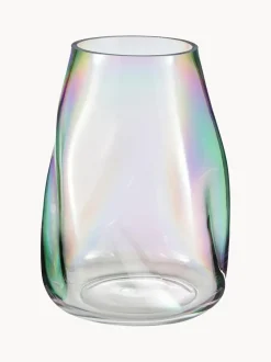 Vaso In Vetro Soffiato Iridescente Rainbow