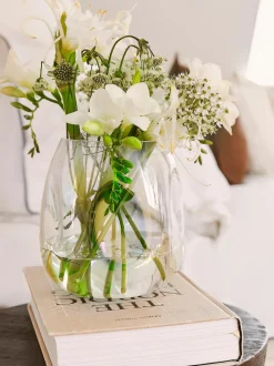 Vaso In Vetro Soffiato Iridescente Rainbow