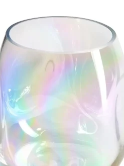 Vaso In Vetro Soffiato Iridescente Rainbow