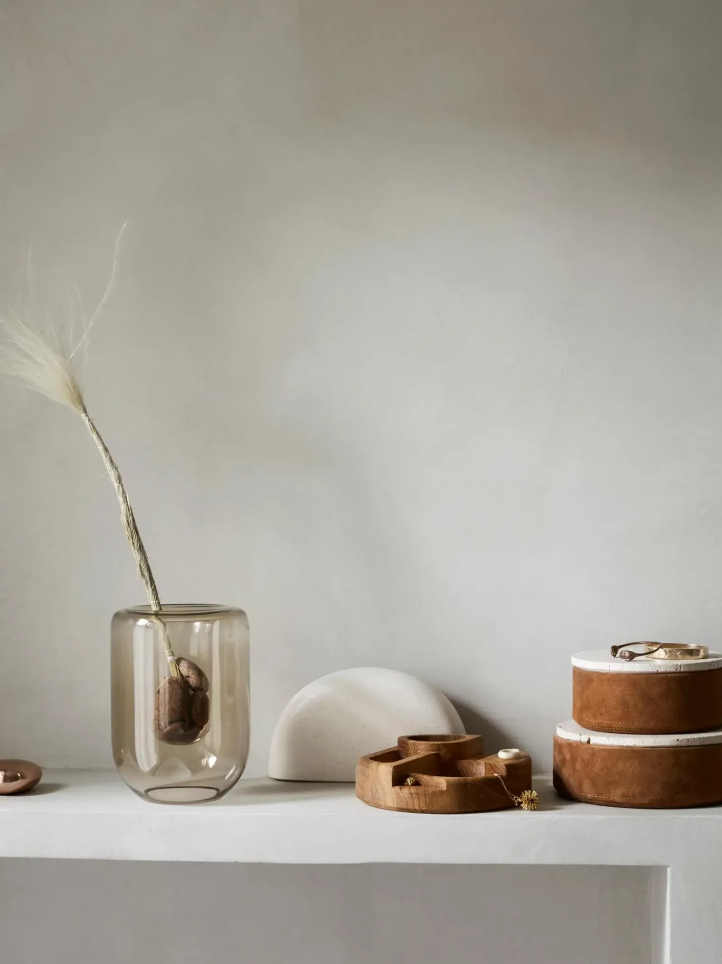 Vaso In Vetro Soffiato Opal, Alt. 20 Cm