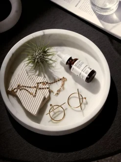 Vassoio Rotondo Decorativo In Marmo Venice