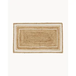 Zerbino In Juta Tessuto A Mano Clover